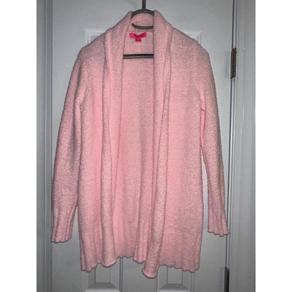 Lilly Pulitzer Women's Open-Front Cardigan Size M Dustin Pink